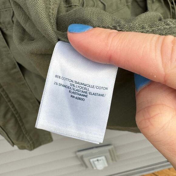 Lands’ End size M Petite Hooded Cargo Utility Jacket - Olive or Army Green - Picture 16 of 16